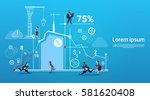 business people group run team... | Shutterstock .eps vector #581620408