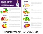 healthy food infographics... | Shutterstock .eps vector #617968235