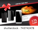 black friday sale template... | Shutterstock .eps vector #743742478