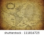 Vintage Map Of The World 1635