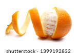 Orange with peel isolated on...