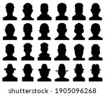 black silhouettes of  avatars ... | Shutterstock . vector #1905096268