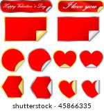 tags for valentine' s day | Shutterstock .eps vector #45866335