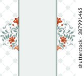 invitation card with floral... | Shutterstock .eps vector #387991465