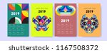 2019 calendar design template... | Shutterstock .eps vector #1167508372