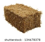 Bale Of Hay Isolated On A White ...