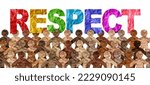 Small photo of People respect and respecting diversity in society and appreciation for international diverse workplace and tolerance of culture or inclusion and integration and pride as a multi cultural group
