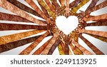 Small photo of Black Culture Love and Black History month awareness as diverse hands shaped as a heart for united diversity or multi-cultural partnership in a group of multicultural people.