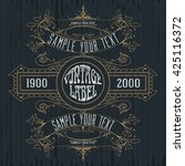 vintage typographic label... | Shutterstock .eps vector #425116372
