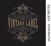 vintage typographic label... | Shutterstock .eps vector #428780755