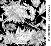 seamless flower pattern vector... | Shutterstock .eps vector #382972228