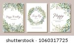 set of card with beautiful... | Shutterstock .eps vector #1060317725