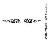 tribal tattoo wings pattern... | Shutterstock .eps vector #1255132318