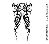 tribal pattern tattoo art vector | Shutterstock .eps vector #1257888115