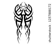 tribal pattern tattoo  vector | Shutterstock .eps vector #1257888172