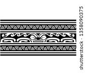 tribal design polynesian tattoo ... | Shutterstock .eps vector #1358090375
