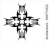 tribal pattern tattoo vector... | Shutterstock .eps vector #340771412
