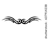 tattoo tribal lower back vector.... | Shutterstock .eps vector #637914238