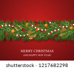 christmas and happy new year... | Shutterstock .eps vector #1217682298