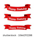 red banners with 'happy... | Shutterstock .eps vector #1066292288