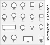 collection of simple gray map... | Shutterstock .eps vector #118553545