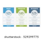 pricing table template with... | Shutterstock .eps vector #529299775