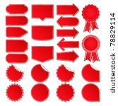 red vector price tags | Shutterstock .eps vector #78829114