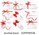  set of card notes with red... | Shutterstock .eps vector #109998938