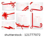 set of beautiful cards with red ... | Shutterstock .eps vector #121777072