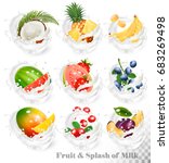 big collection of fruit in a... | Shutterstock .eps vector #683269498
