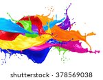 Abstract Color Splash Isolated...