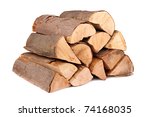A Stack Of Nature Firewood