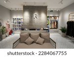 Small photo of HO CHI MINH CITY, VIETNAM - CIRCA MARCH, 2023: interior shot of Pleats Kora store in Crescent Mall.