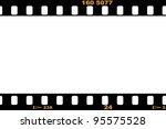 Blank film strip, with empty white space for designers