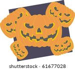 halloween pumpkin color vector... | Shutterstock .eps vector #61677028