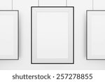 three blank frame hanging on... | Shutterstock . vector #257278855