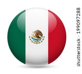 flag of mexico as round glossy... | Shutterstock .eps vector #199097288