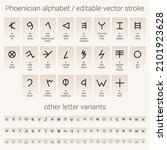 big set of letters phoenician... | Shutterstock .eps vector #2101923628