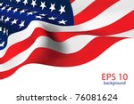 american flag   old glory flag... | Shutterstock .eps vector #76081624