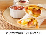 A Plate Of Breakfast Burritos...