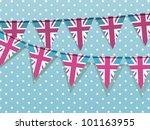 Union Jack Bunting On A Blue...