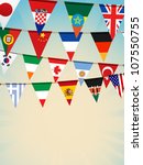 World Flags Bunting Background