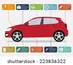 infographic template with car... | Shutterstock .eps vector #223836322