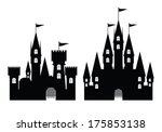 collection of castle isolated... | Shutterstock .eps vector #175853138