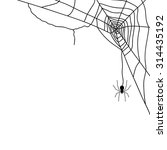 spider and web isolated on... | Shutterstock .eps vector #314435192