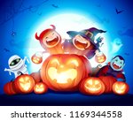 halloween celebration fun party.... | Shutterstock .eps vector #1169344558