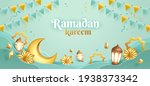 ramadan kareem paper graphic of ... | Shutterstock .eps vector #1938373342