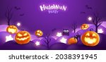 happy halloween. group of 3d... | Shutterstock .eps vector #2038391945