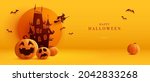 3d illustration of halloween... | Shutterstock .eps vector #2042833268