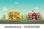 back to school  wide copy space ... | Shutterstock .eps vector #423010288